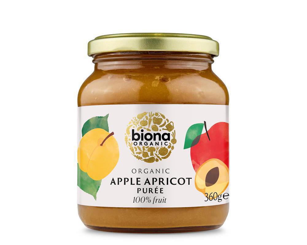 Organic Apple & Apricot Puree - No added sugar 360g