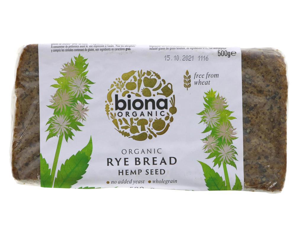 Organic Rye Bread Hemp Seed - 500G