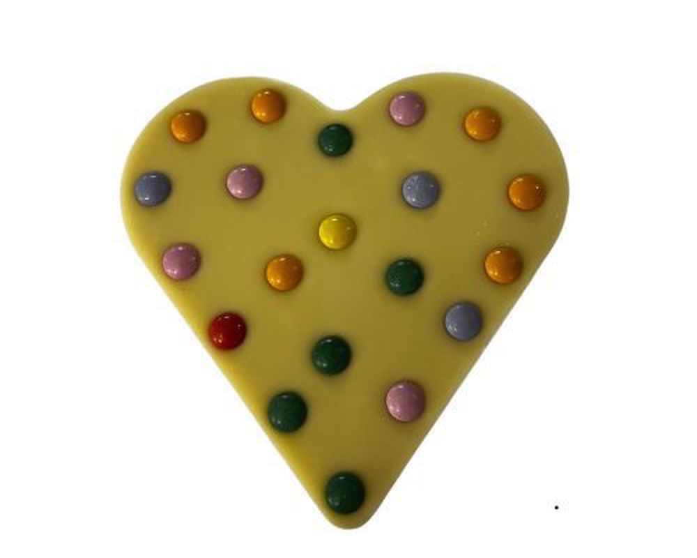 White Chocolate Heart with Beans