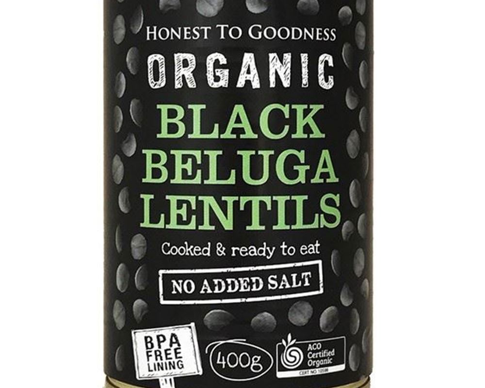 Lentil Organic: Black Beluga (Cooked)- HG