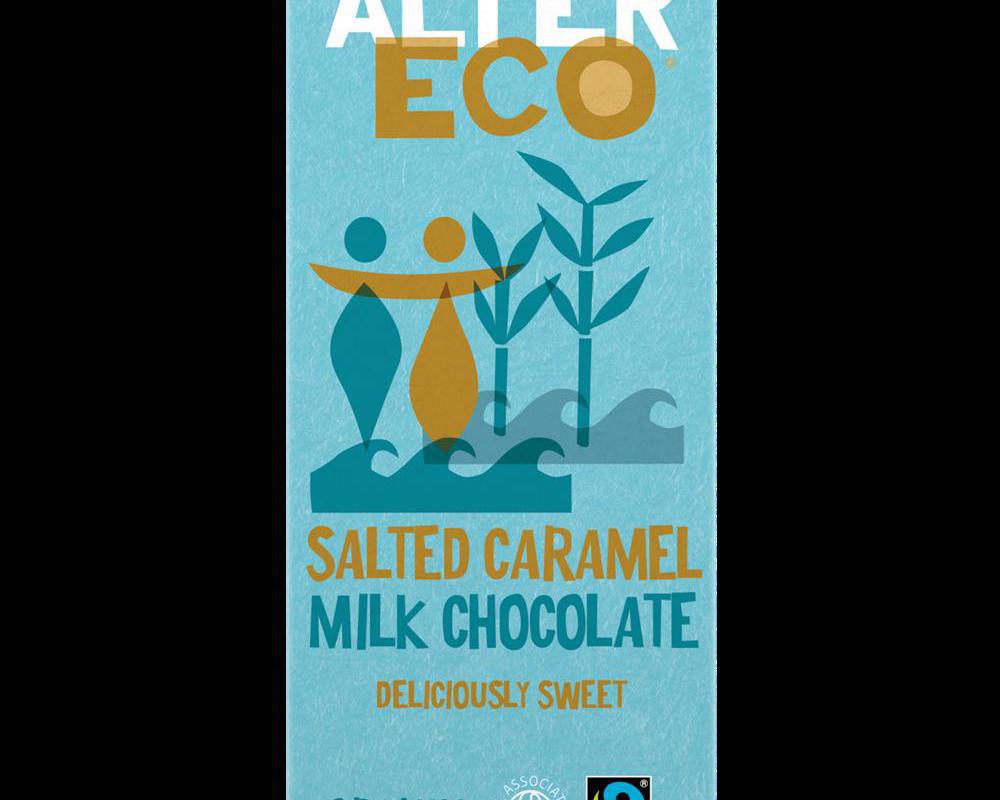 AlterEco Organic Milk Chocolate Salted Caramel 100g