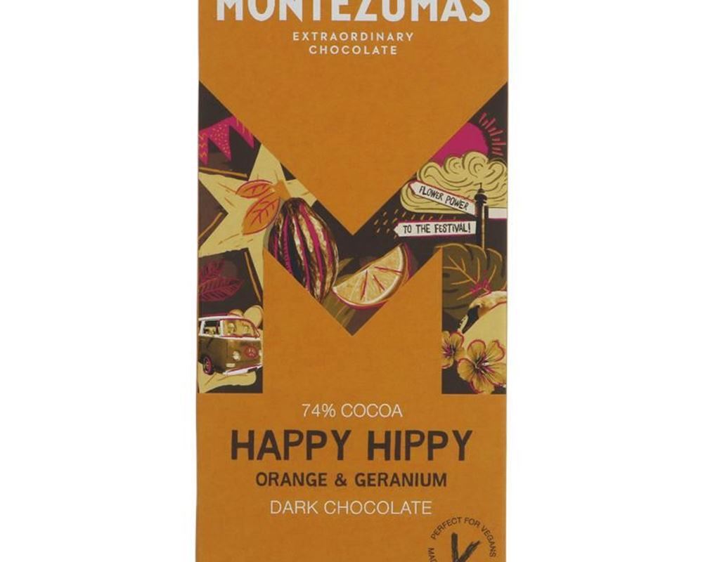 (Montezuma's) Chocolate Bar -  Happy Hippy 90g