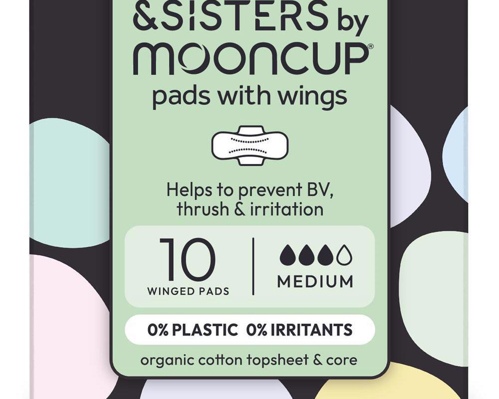 Organic Cotton Pads With Wings | Medium Absorbency | (10 pack)