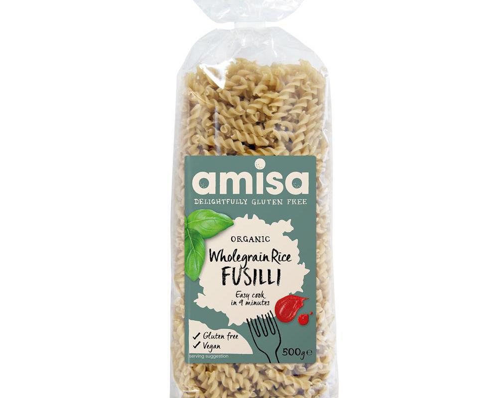 Organic & Gluten Free Wholegrain Rice Fusilli Pasta 500g