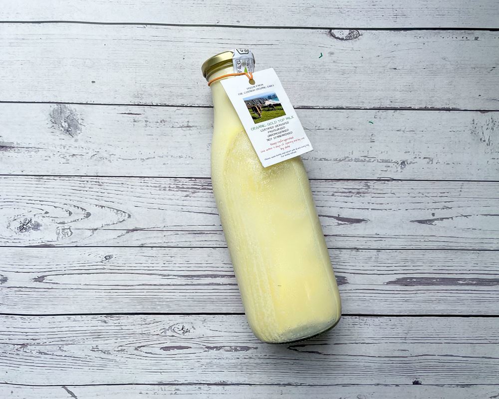 Organic Milk glass bottle - with deposit