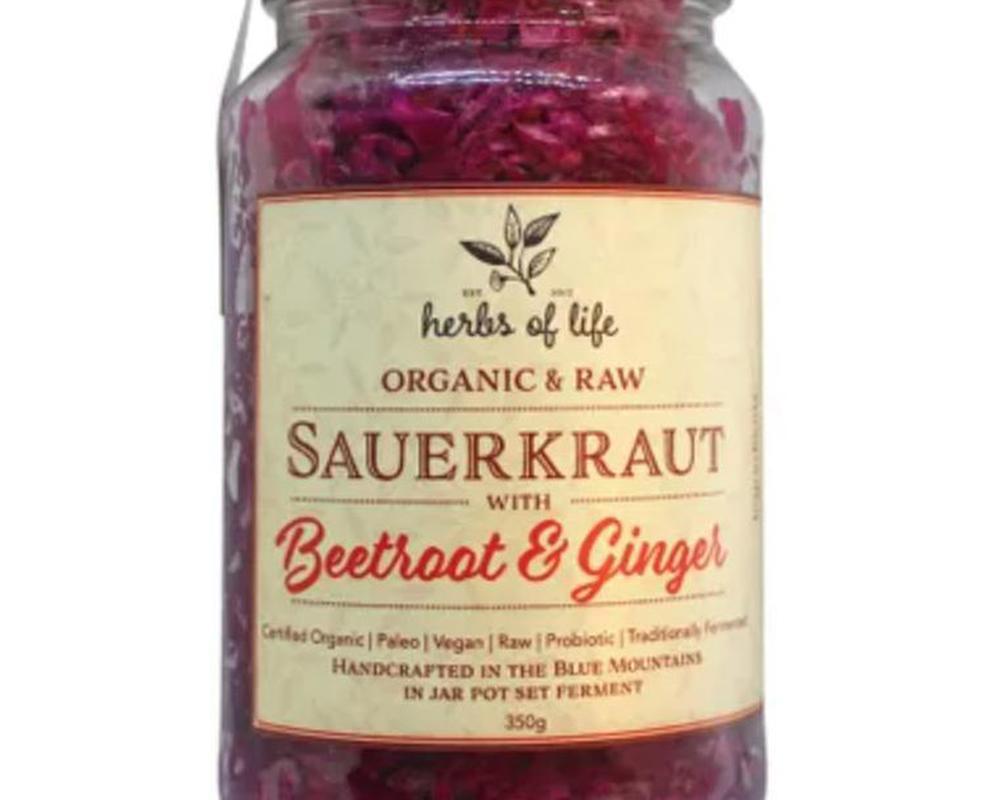 Sauerkraut Organic: Beetroot & Ginger - HL (Esky Required)