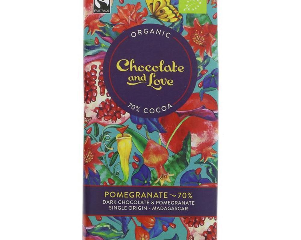 Chocolate and Love Organic Pomegranate Chocolate