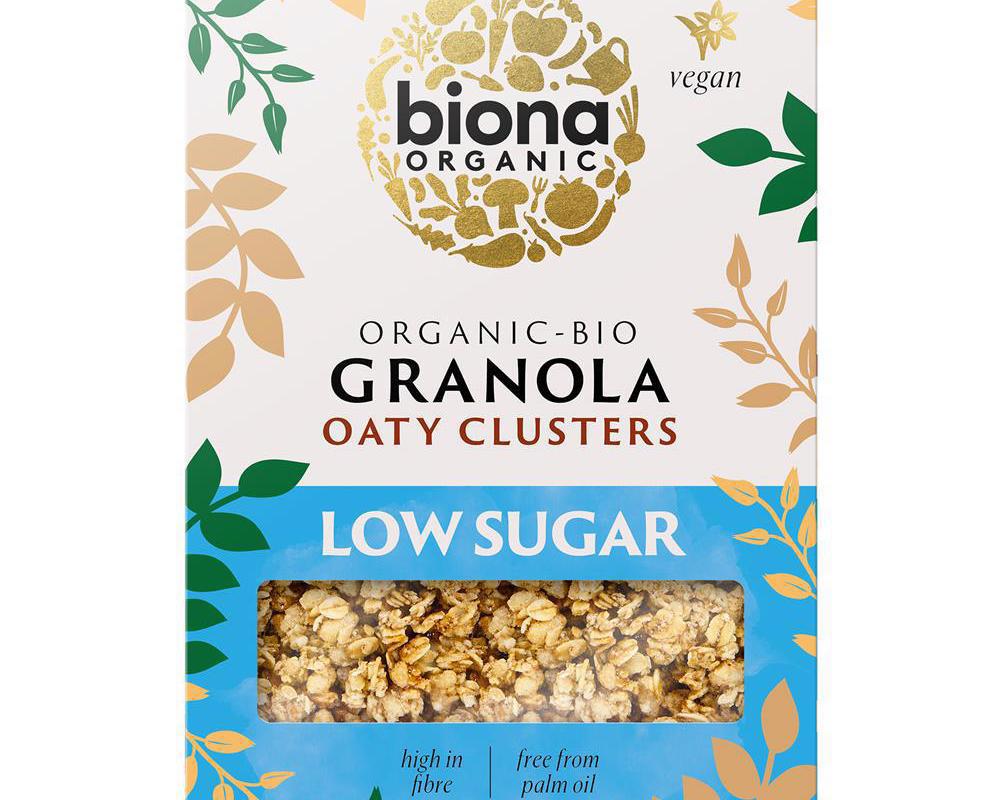 Biona Organic Granola Oaty Clusters Low Sugar 375g