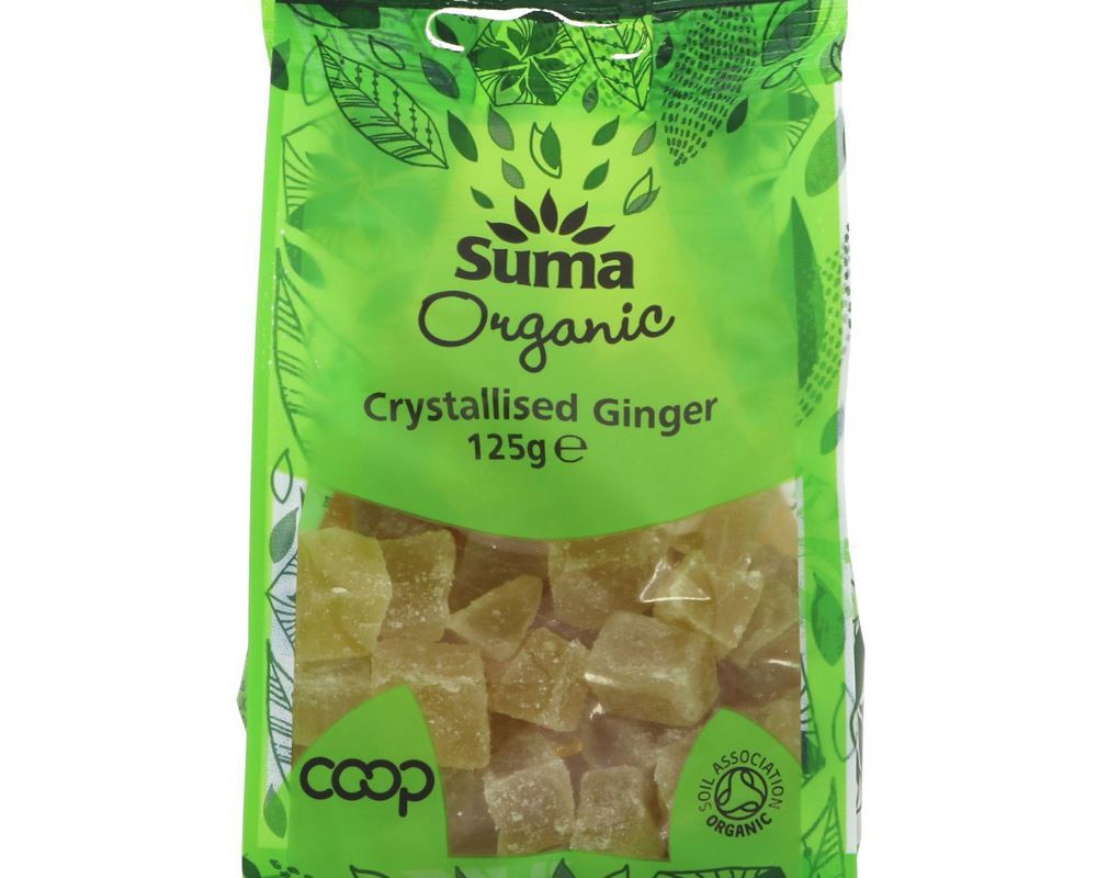 Organic Ginger - crystallised - 125G