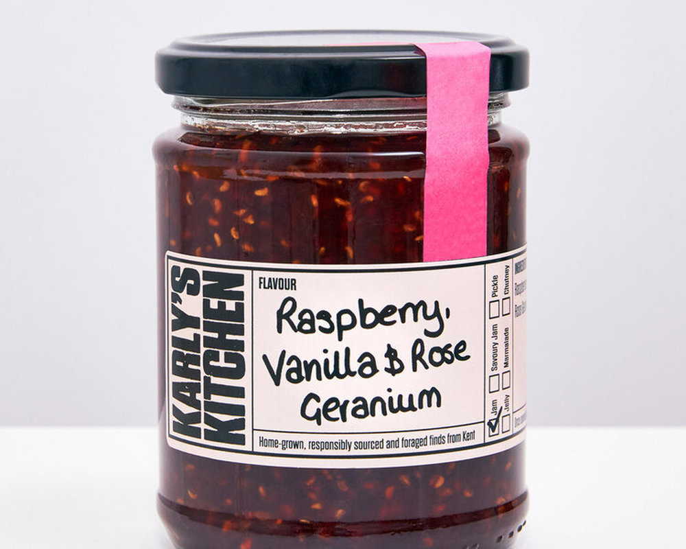 Karly's Raspberry, Vanilla & Rose Geranium Jam