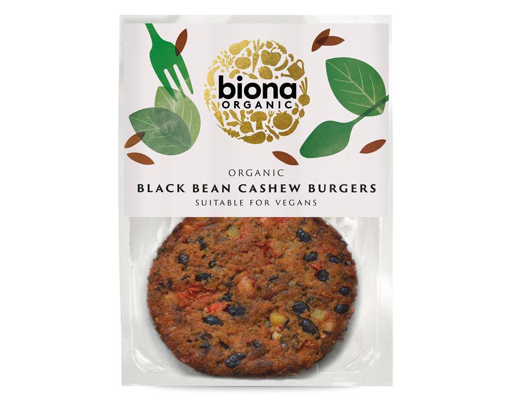 Organic Black Bean Cashew Burgers 160g