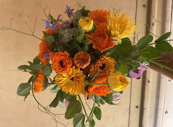 Edible flower posy