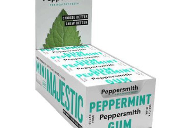 Peppersmith peppermint dental chewing gum