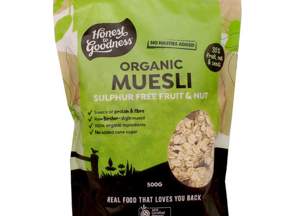 Muesli - Sulphur Free, Fruit & Nut - Organic - HG