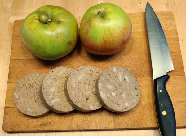 Pork and apple pudding slices