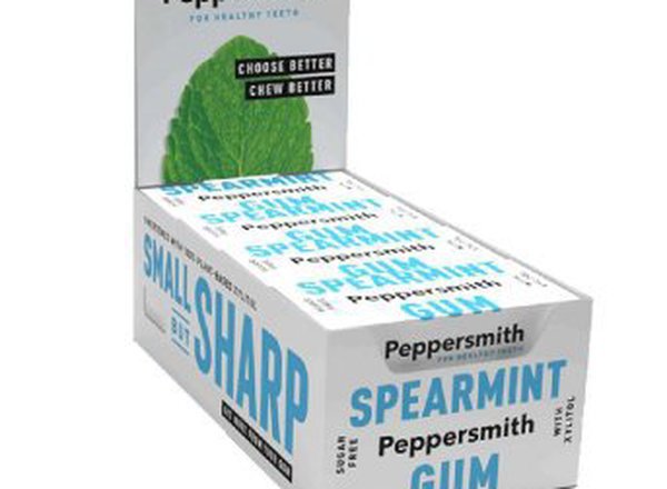 Peppersmith spearmint dental chewing gum