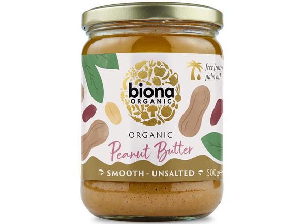 Biona Organic Peanut Butter Smooth Unsalted 500g