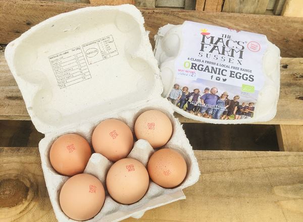 Eggs Organic Half-Dozen - Mac's Mixed sizes