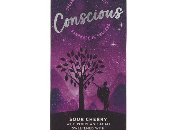 Conscious Sour Cherry Raw Chocolate Bar