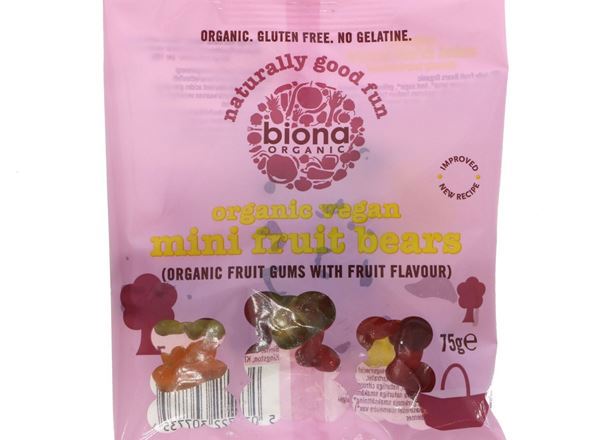 Organic Vegan Mini Fruit Bears - 75G