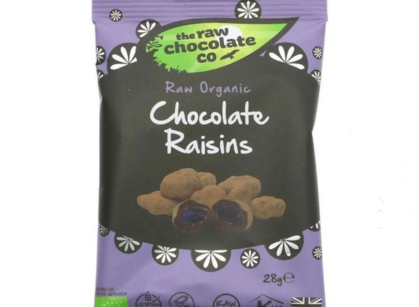 (Raw Chocolate Co) Chocolate Coated - Raisins 28g