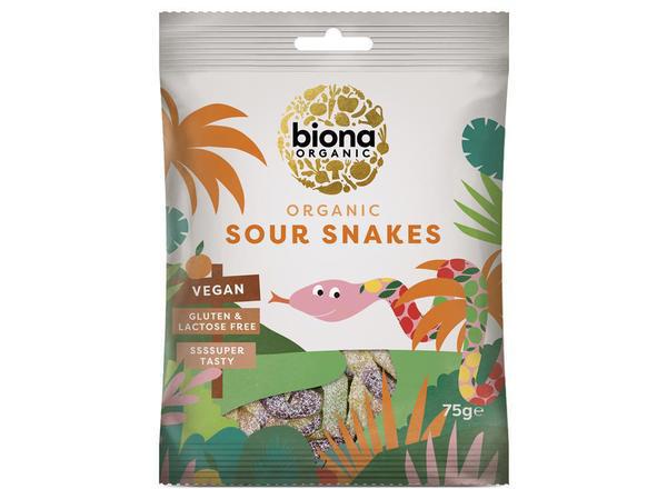 Organic GF Sour Snakes 75g