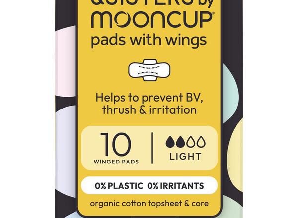 Organic Cotton Pads With Wings | Light Absorbency | (10 pack)