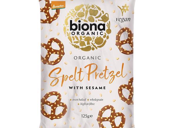 Organic Spelt Pretzels with Sesame 125g