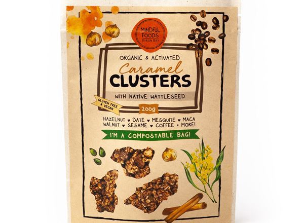 Clusters Natural: Caramel & Native Wattleseed (Activated Nuts & Seeds) -MF