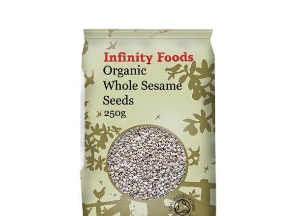 Whole brown sesame seeds