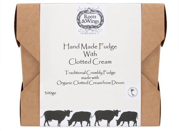 Roots & Wings Organic Hand Made Fudge with Clotted Cream 300g