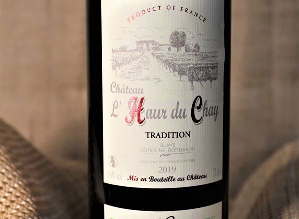 Organic Red Wine Château L'Haur Du Chay Bordeaux 2020