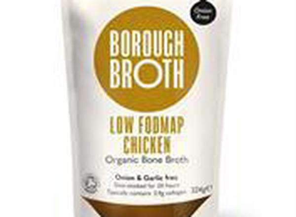 Borough Broth chicken bone broth 100% Organic Low FODMAP Chicken Bone Broth 324g