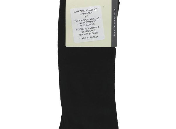 Socks Bamboo Black - Size 7-11 (Bam)