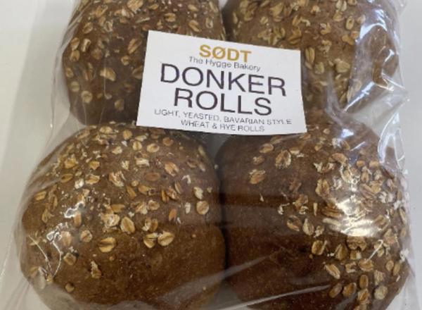 Donker Rye Rolls (Pack of 4)