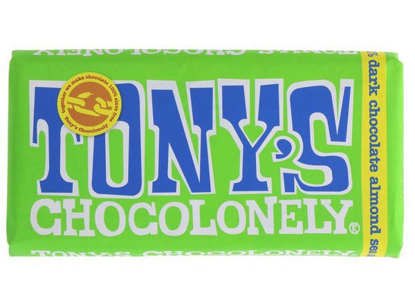 Tony's Chocoloney Dark Chocolate Almond Sea Salt 180g