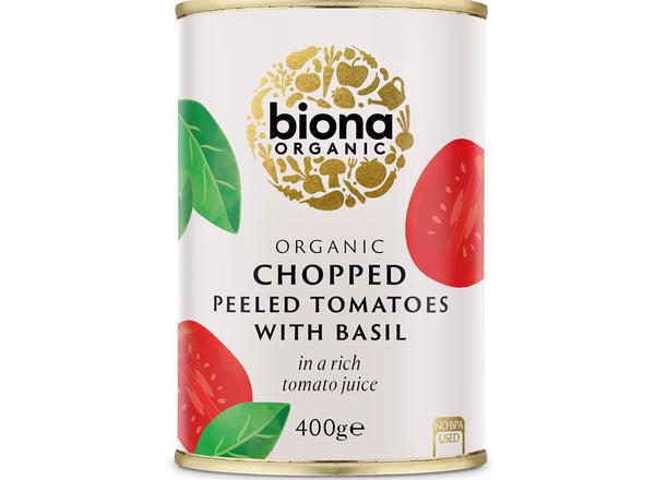 Organic Chopped Tomatoes with Fresh Basil 400g