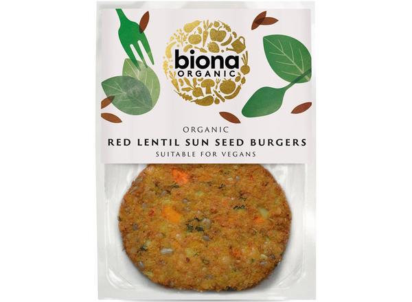 Organic Red Lentil Sun Seed Burgers 160g