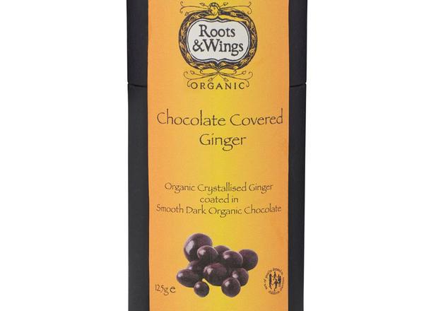 Roots & Wings Organic Chocolate Covered Ginger 120g