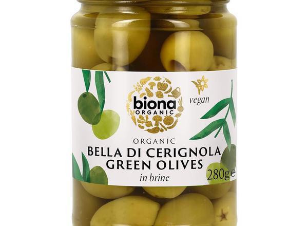 Biona Italian Bella di Cerignola Olives in Brine Organic 280g