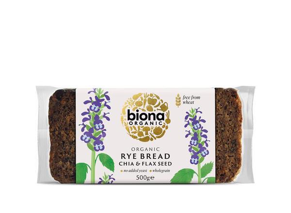 Organic Rye Bread with Chia & Flax Seed 500g