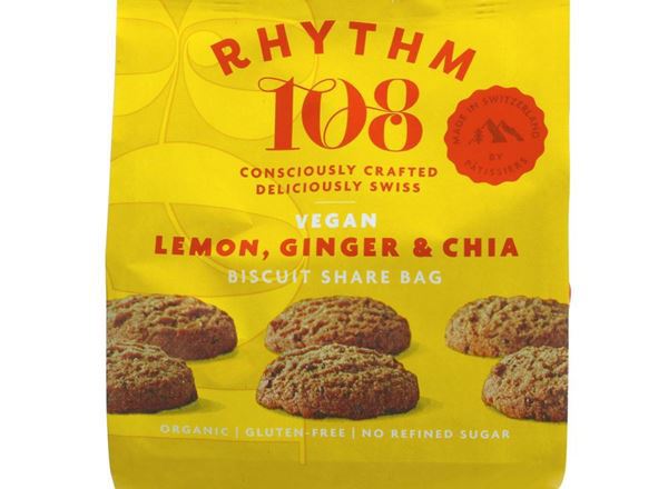 Rhythm 108 Lemon Ginger & Chia Biscuit Share Bag