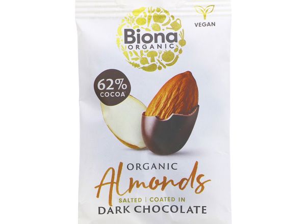 Biona Organic Dark Chocolate-Coated Almonds