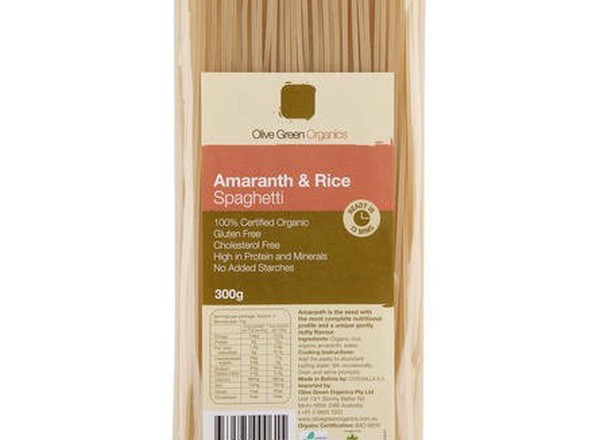Pasta Organic (Gluten-Free): Spaghetti : Amaranth & Rice - OG