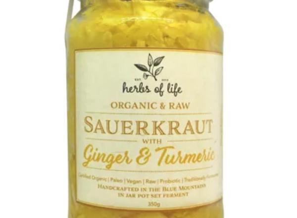 Sauerkraut Organic: Ginger & Turmeric - HL (Esky Required)