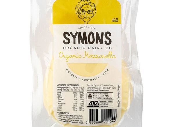 Cheese Organic: Mozzarella - SD (Esky Required)