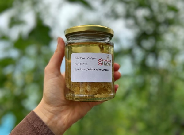 Community Garden Elderflower Vinegar