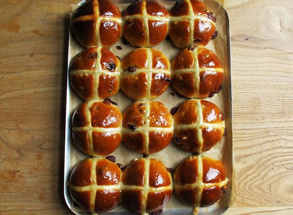 Traditional Hot cross buns (pack of 4) VEGAN
