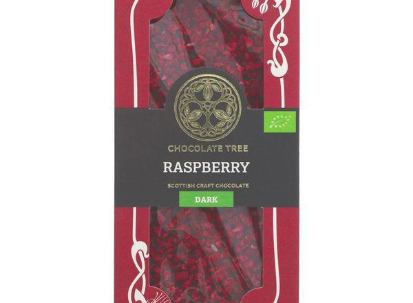Chocolate Tree Organic Raspberry Dark Chocolate bar