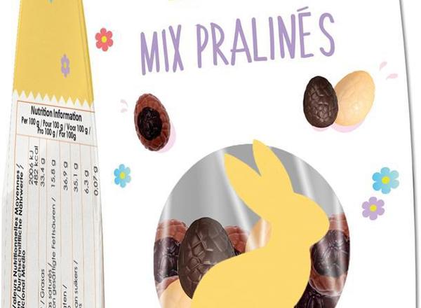 Organic Praline Chocolate Easter Eggs Mix 100g